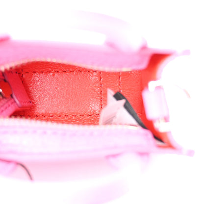 Marc Jacobs Grained Calfskin Nano The Tote Bag Crossbody Bow Pink 5 of 10