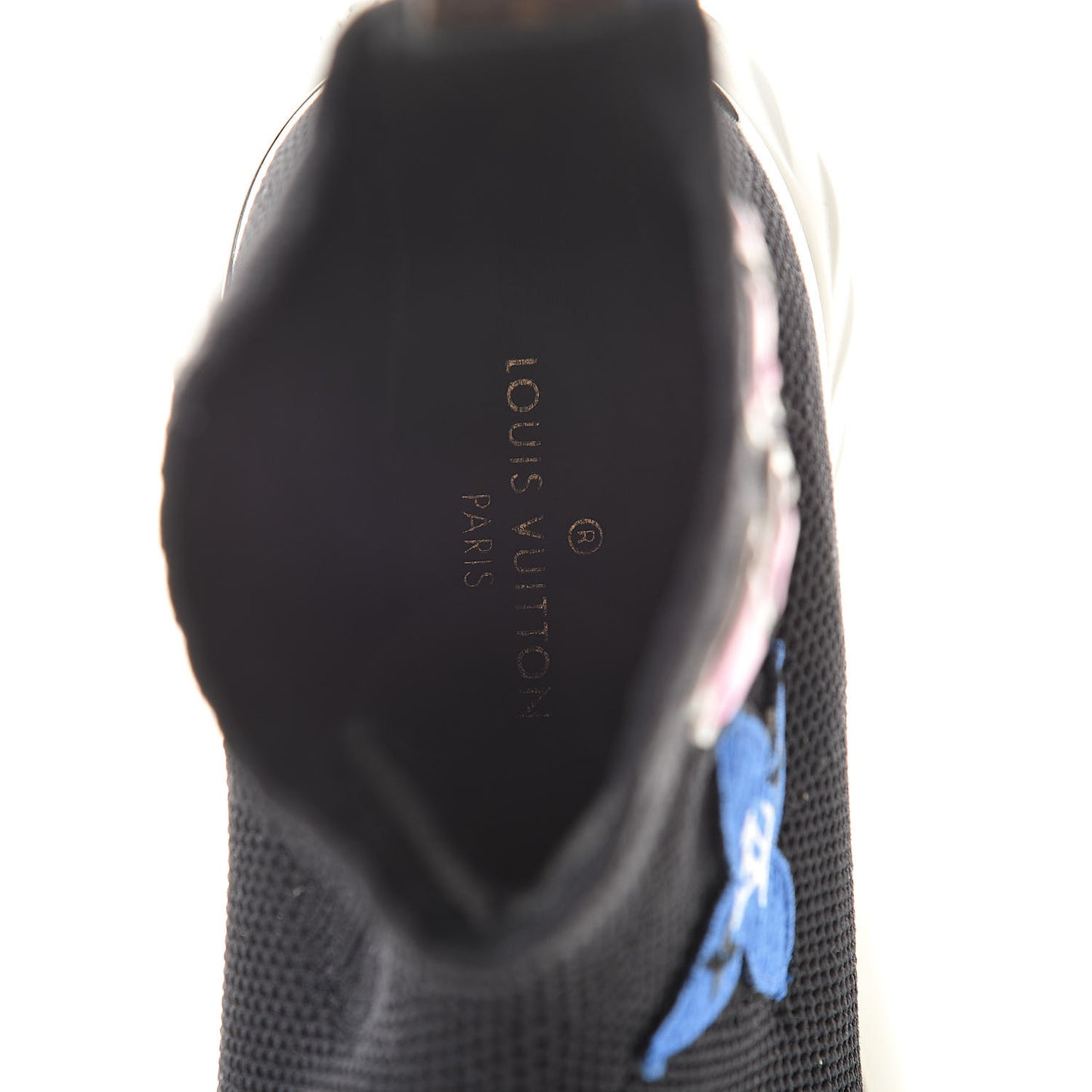 Stretch Fabric LV Black Heart Sock Sneaker 36.5 Black
