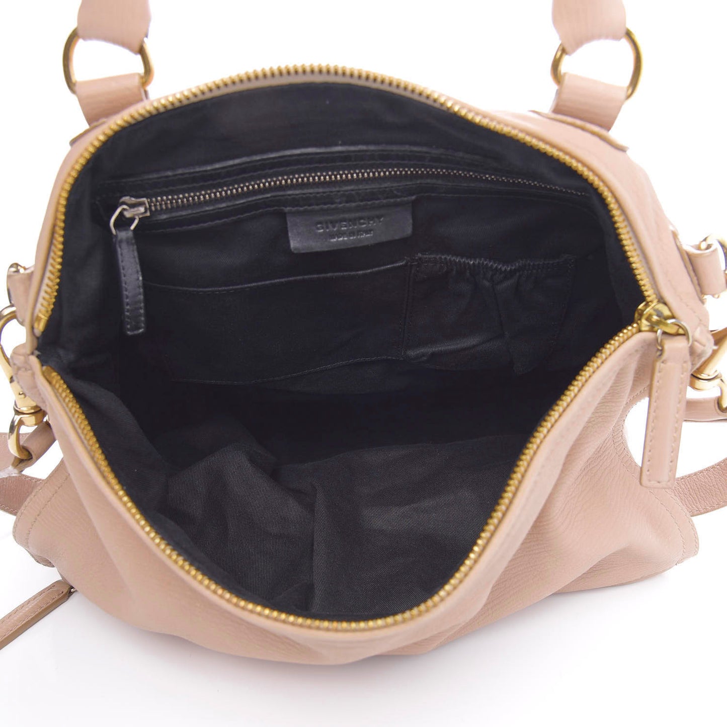 Textured Calfskin Large Pandora Beige
