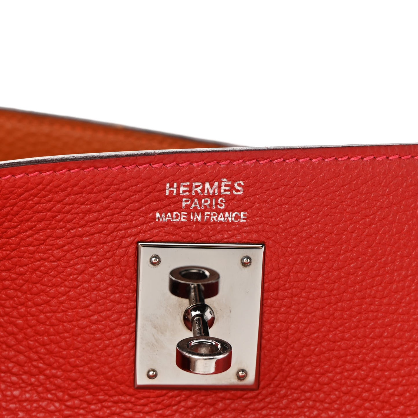 Togo Tri-Color Kelly Retourne 35 Vermillion Orange Ebene