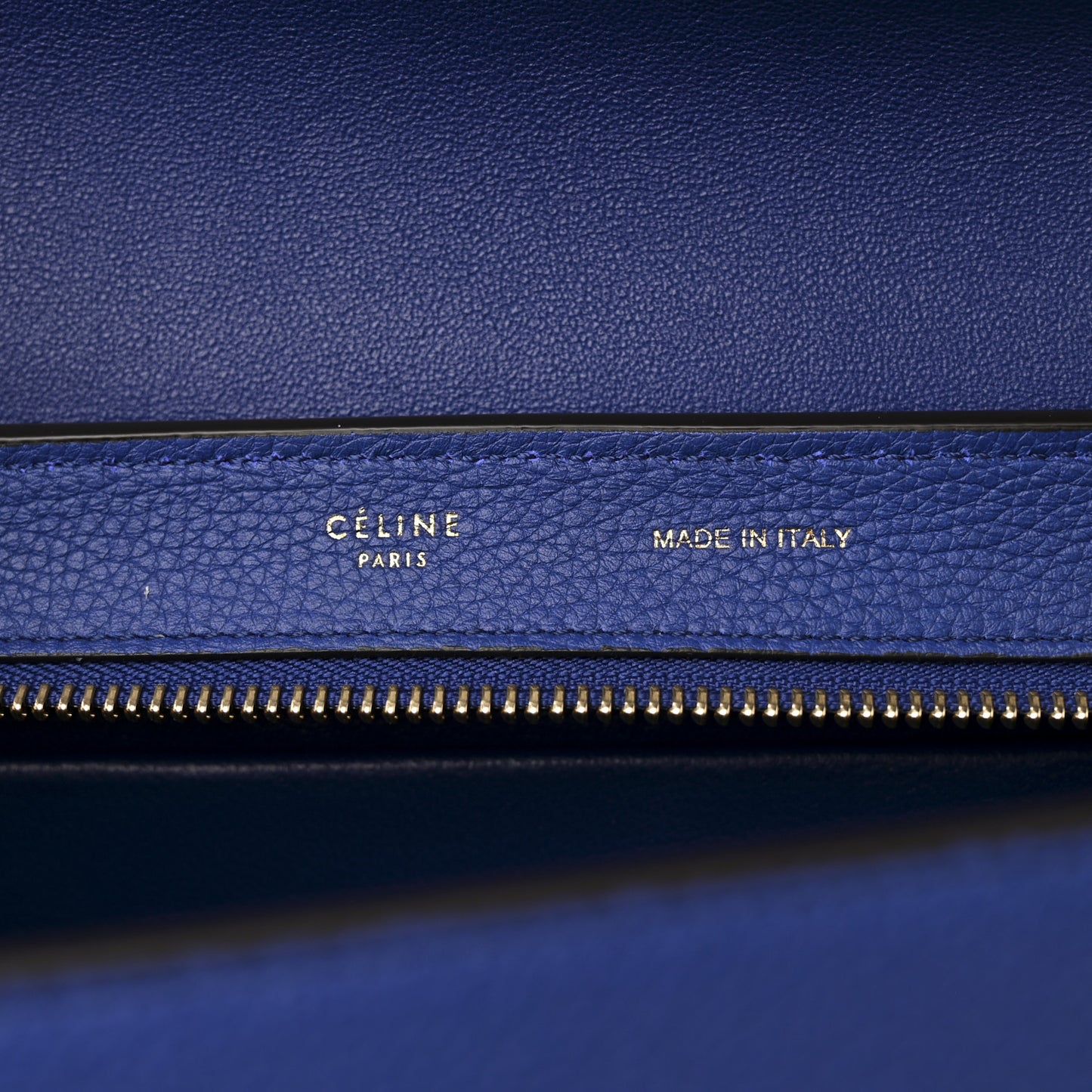 Drummed Calfskin Suede Small Trapeze Indigo