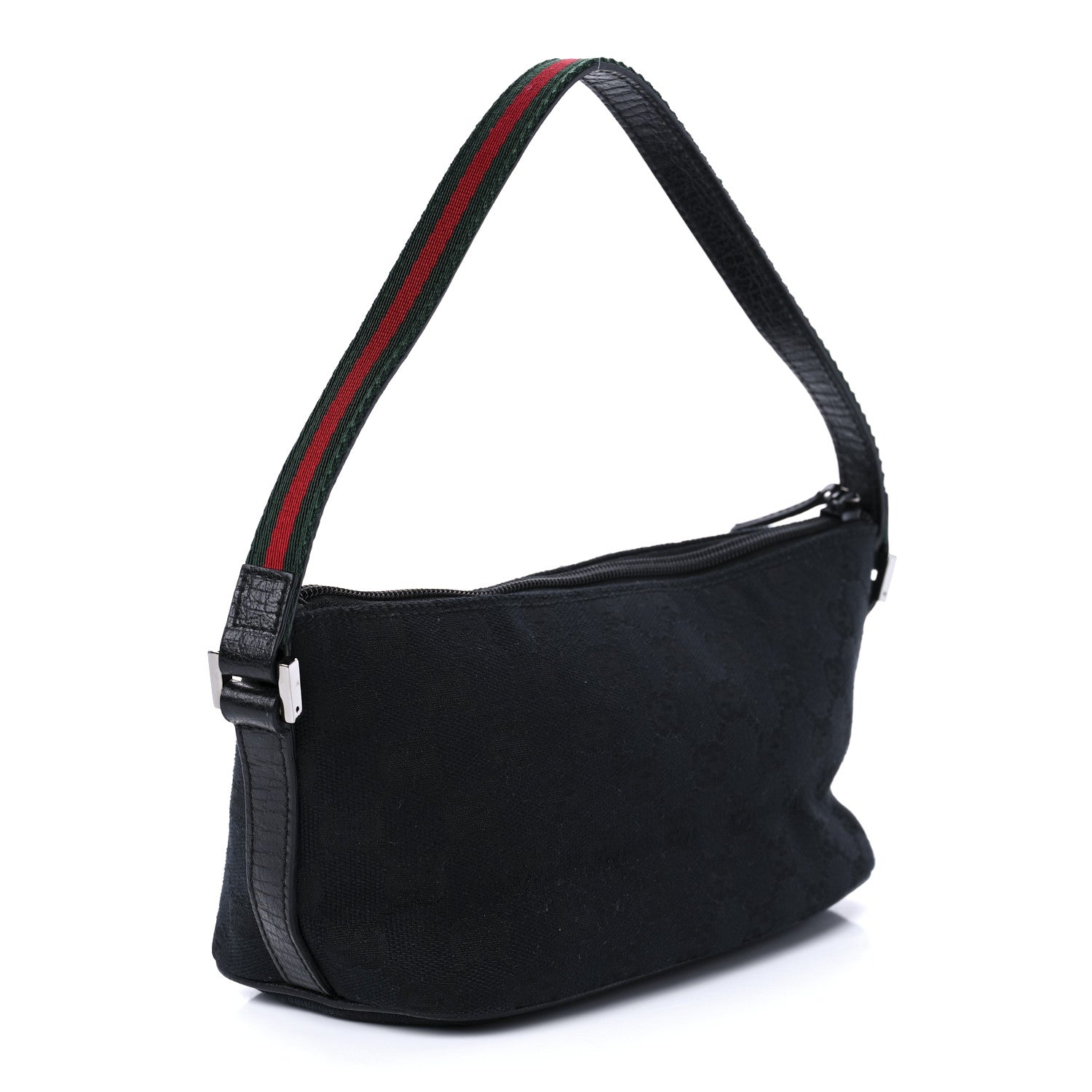 Gucci Monogram Web Boat Pochette Black 3 of 10