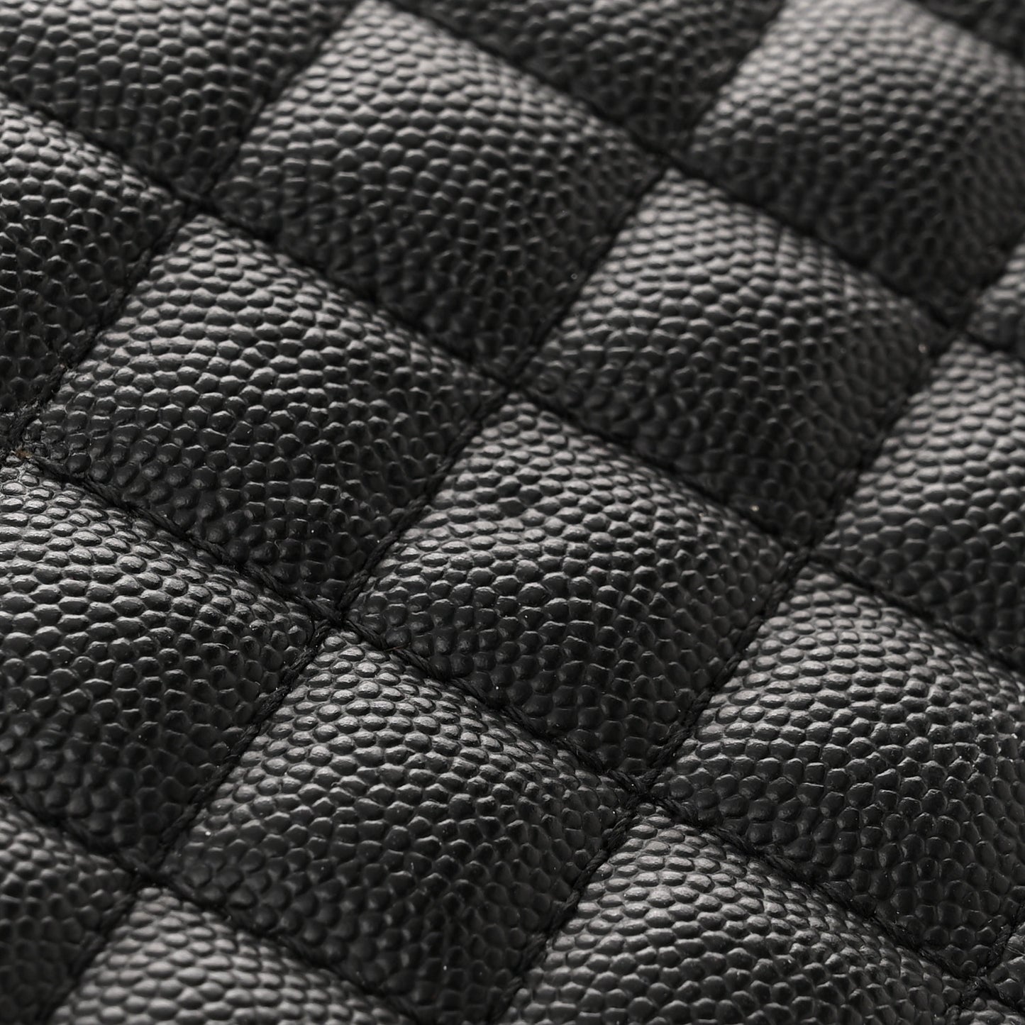 Grain De Poudre Textured Mixed Matelasse Large Triquilt Monogram Satchel Black
