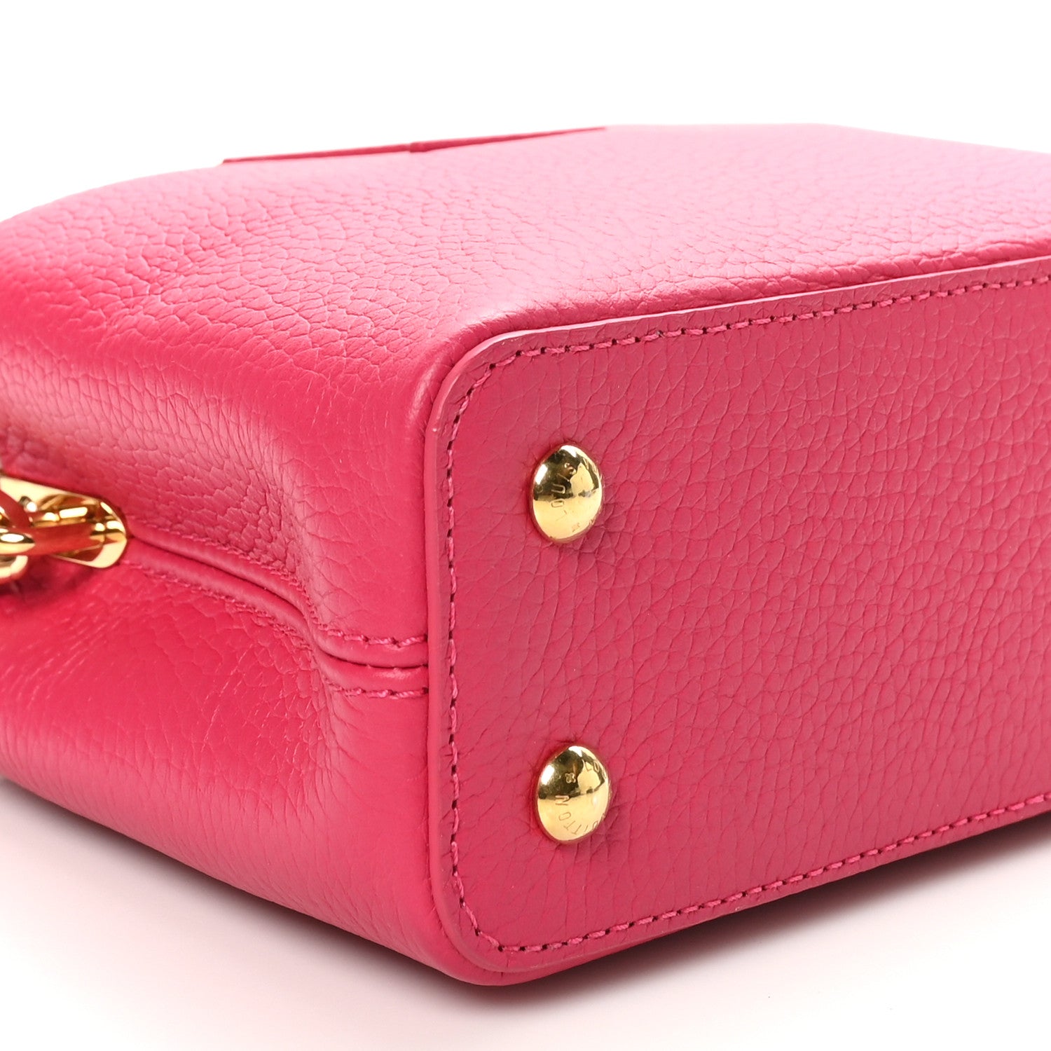 Louis Vuitton Taurillon Flower Chain Capucines Mini Rose Pondicherry 8 of 9