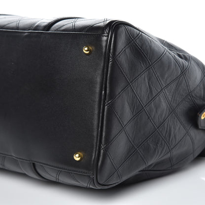 Chanel Calfskin Stitched CC Boston Black 9 of 12