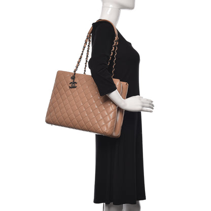 Chanel Caviar Quilted Large City Shopping Tote Beige 2 of 14
