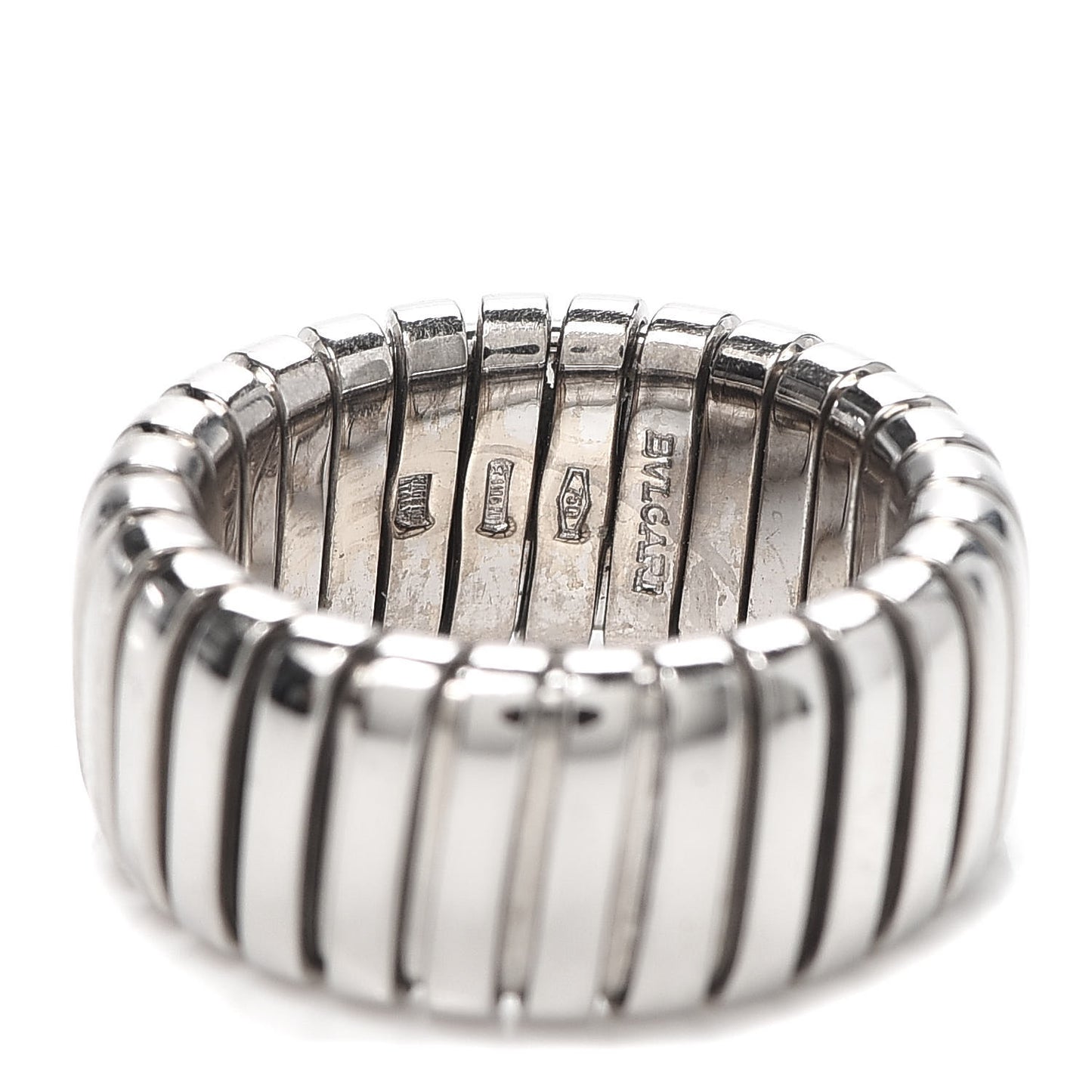18K White Gold Tubogas Band Ring 52 6