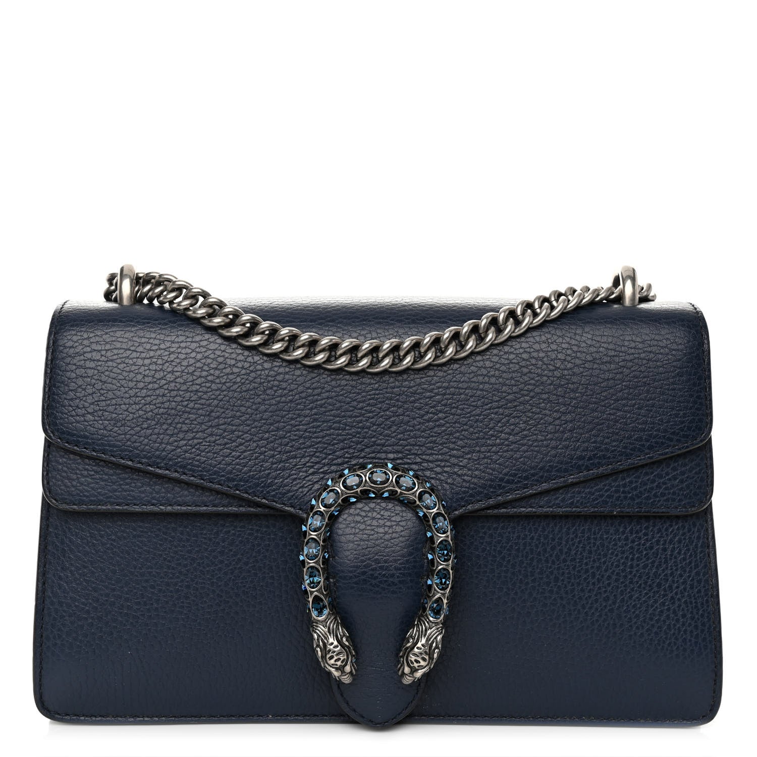 Gucci Pebbled Calfskin Small Dionysus Shoulder Bag Blue Agata 1 of 9