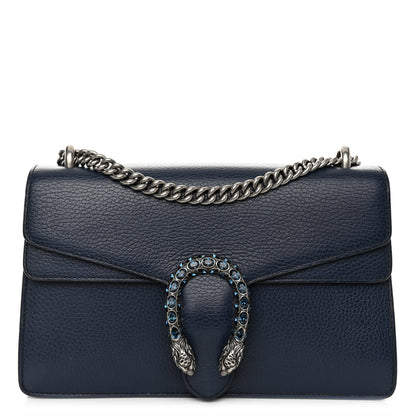 Gucci Pebbled Calfskin Small Dionysus Shoulder Bag Blue Agata 1 of 9