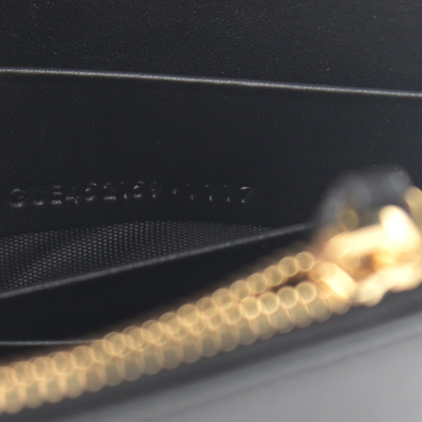 Smooth Calfskin Classic Monogram Kate Tassel Chain Wallet Black