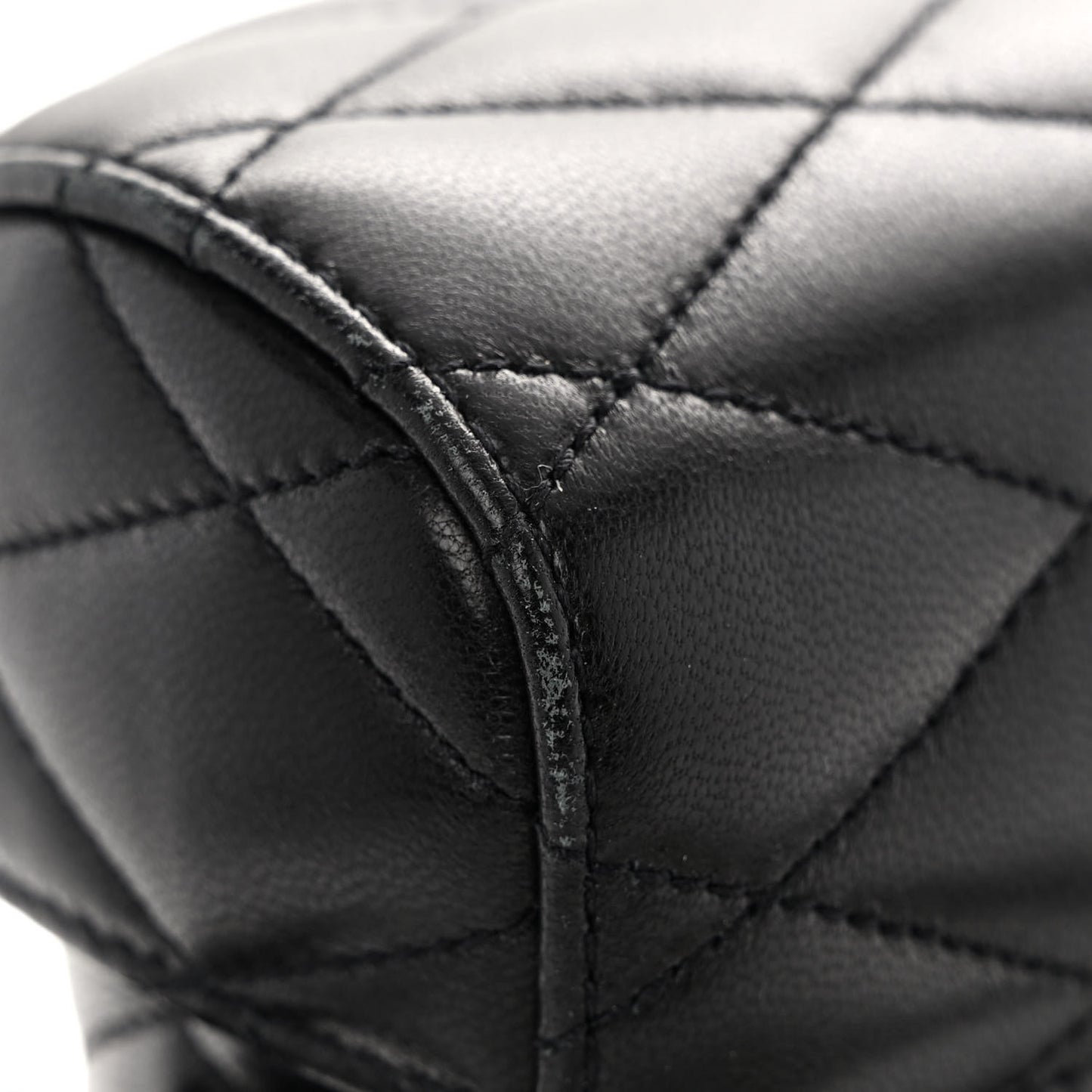 Lambskin Matelasse Monogram June Box Bag Black