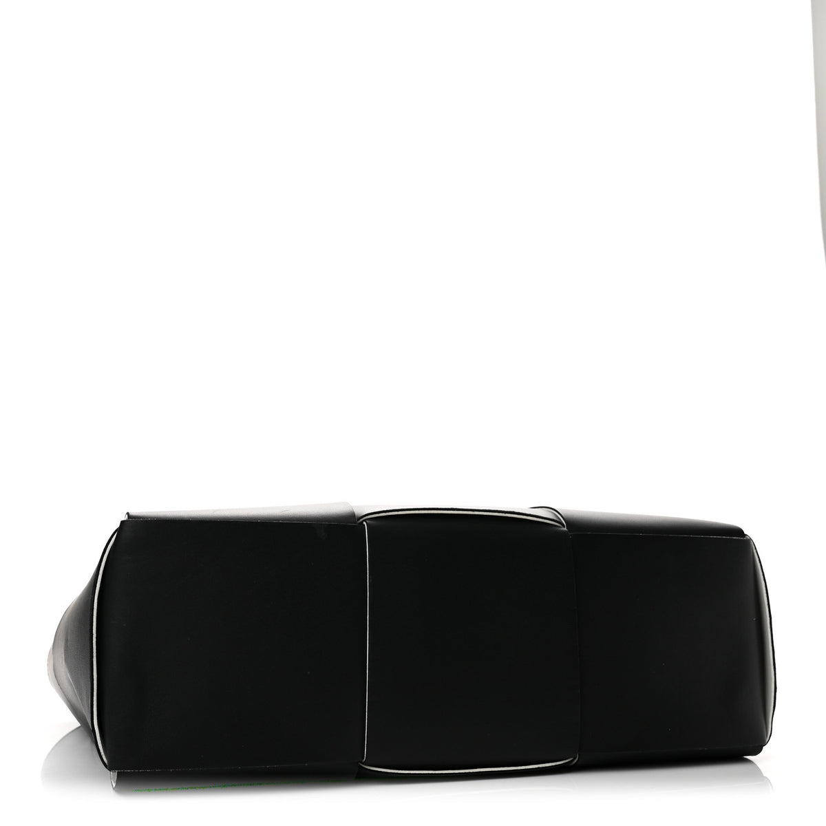 Bottega Veneta Nappa Maxi Intrecciato Medium Arco Tote Black White 5 of 11