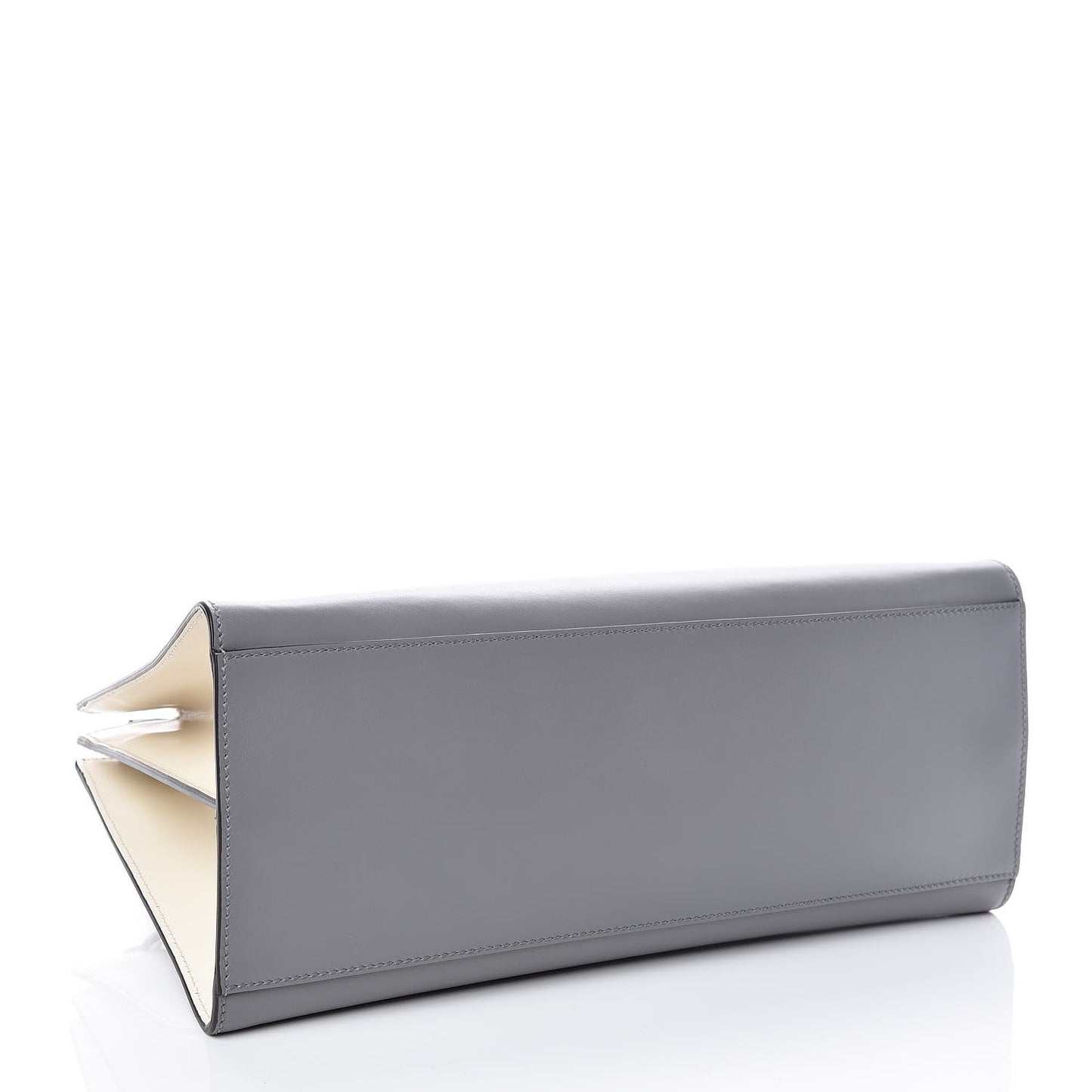 Nappa Bamboo Web Medium Nymphaea Top Handle Bag Deep Grey Mystic White