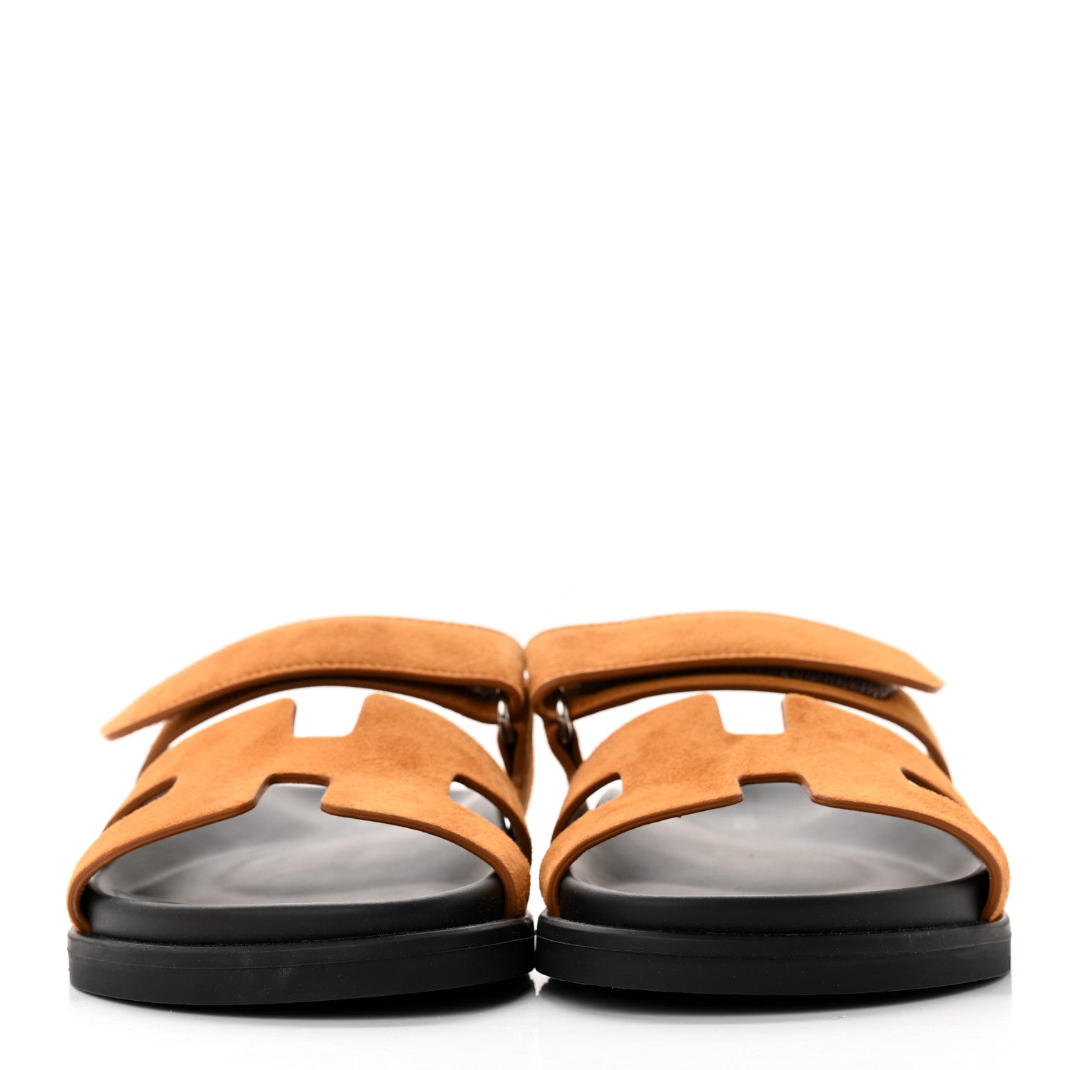 Hermes Suede Goatskin Womens Chypre Sandals 36 Naturel 2 of 14