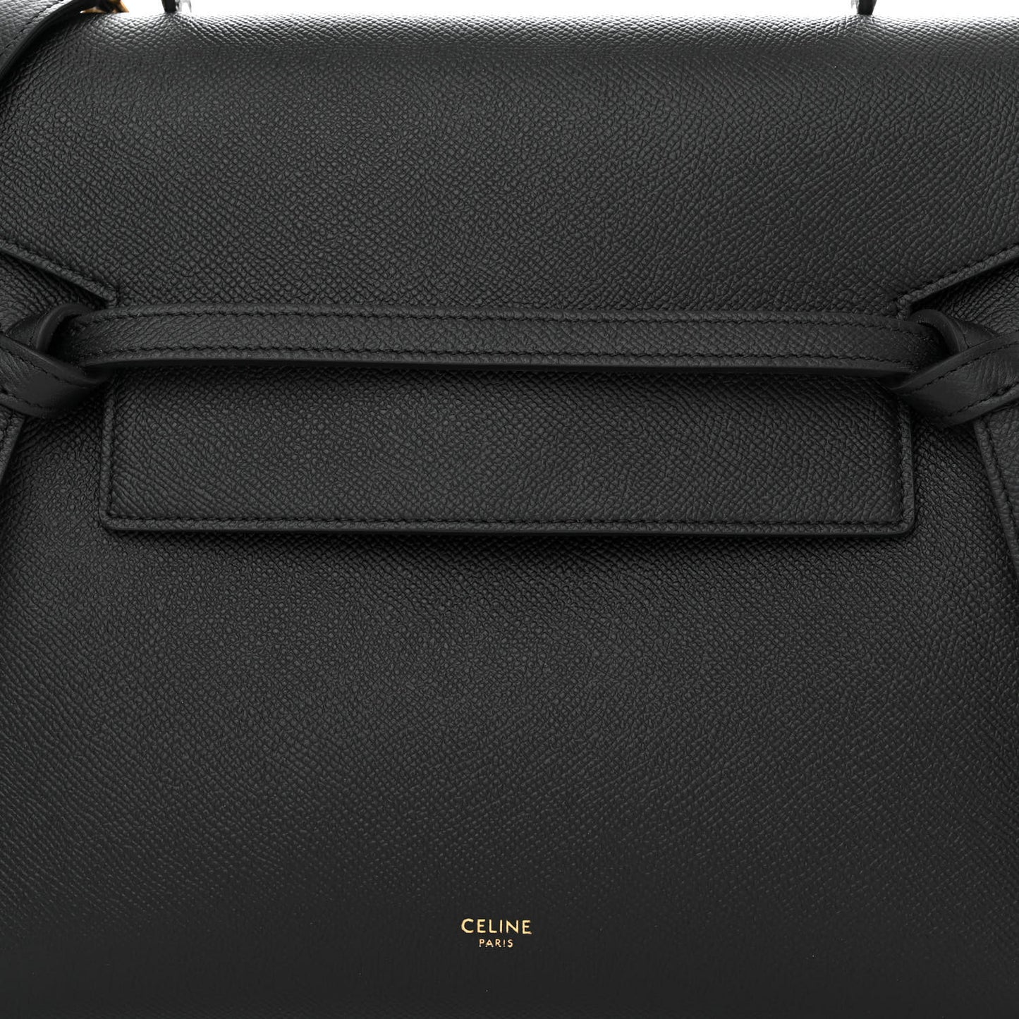 Grained Calfskin Mini Belt Bag Black
