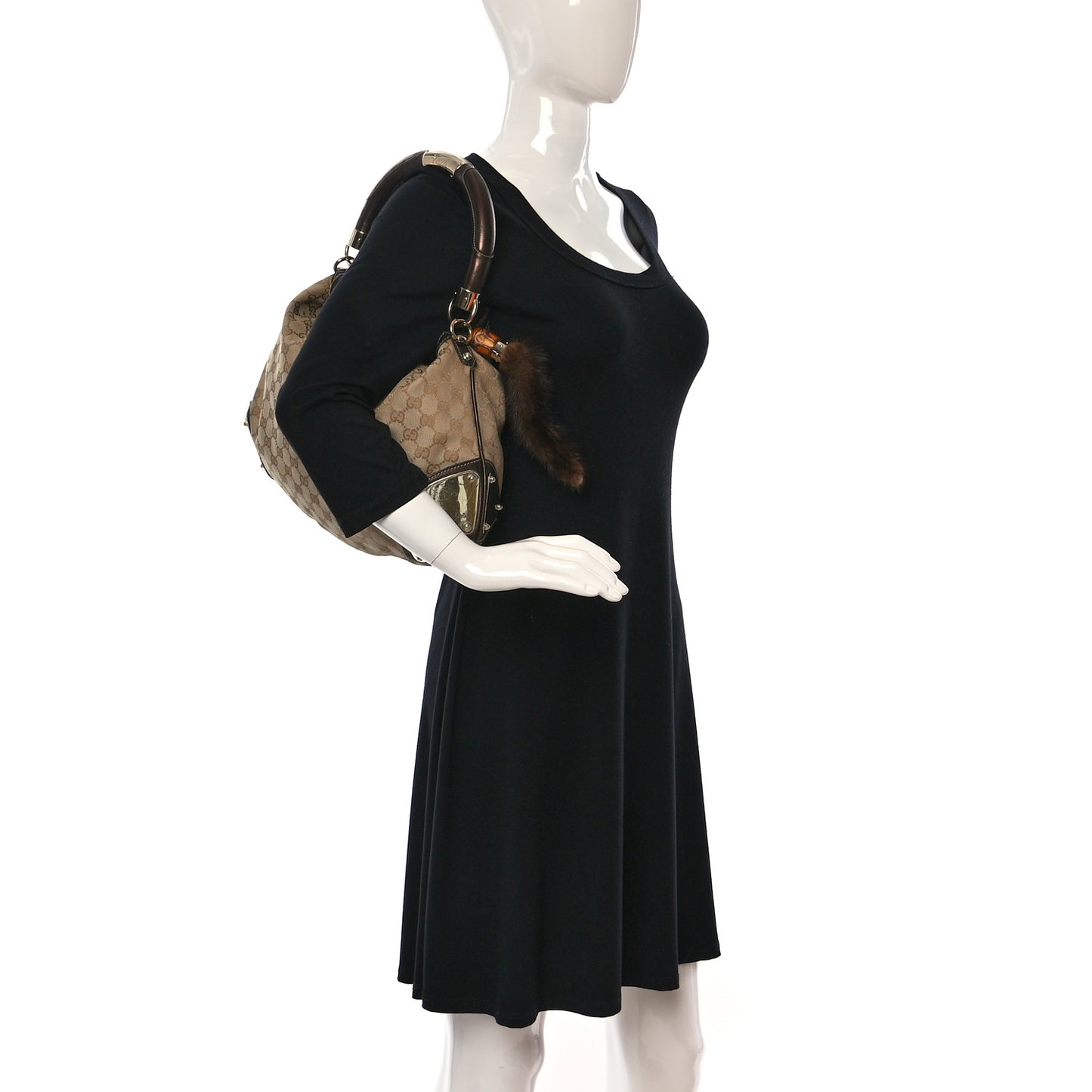 Monogram Mink Indy Small Top Handle Bag Metallic