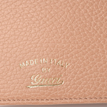 Gucci Dollar Calfskin Mini Swing Wallet Bag Camelia Mineral Blue 7 of 8