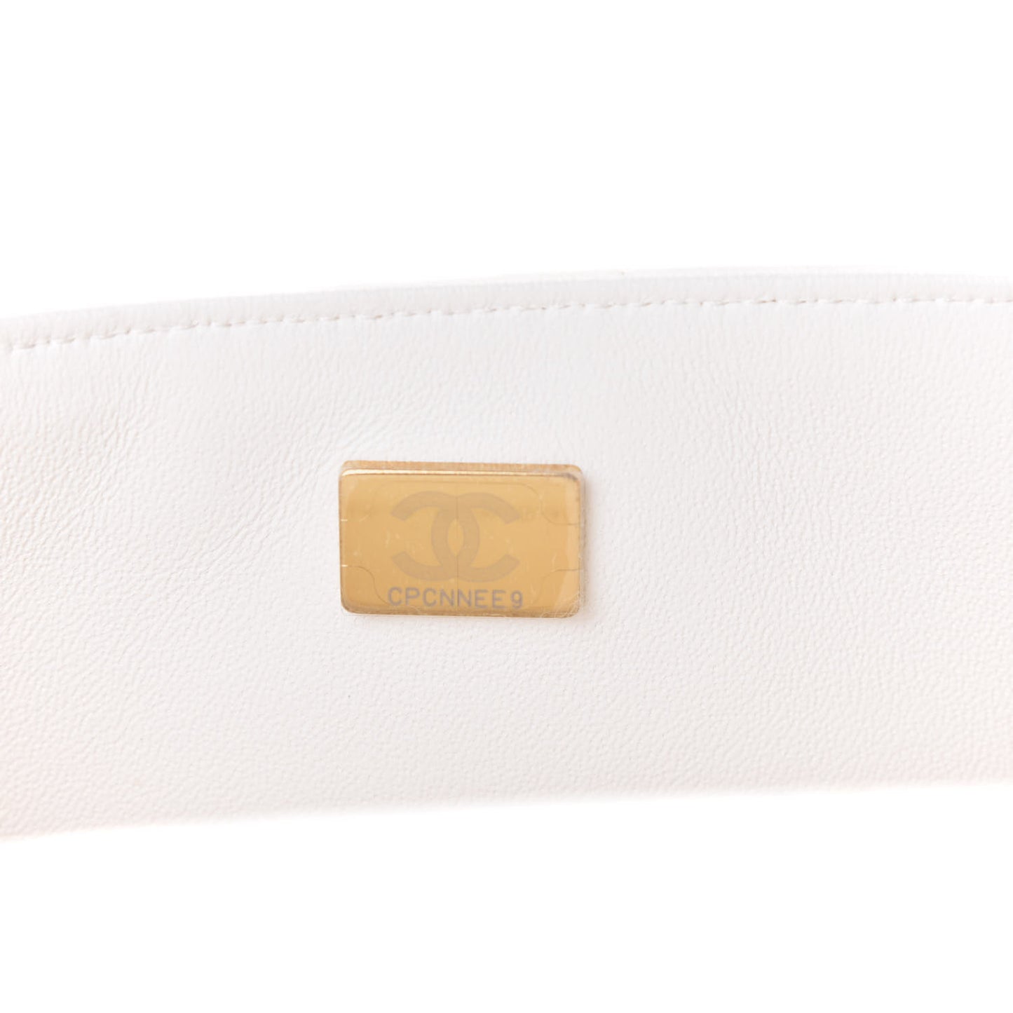 Lambskin Quilted Mini Rectangular Flap White