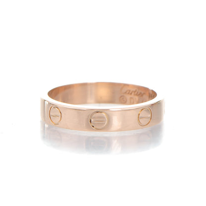 Cartier 18K Pink Gold 4mm LOVE Wedding Band Ring 51 5.75 3 of 4