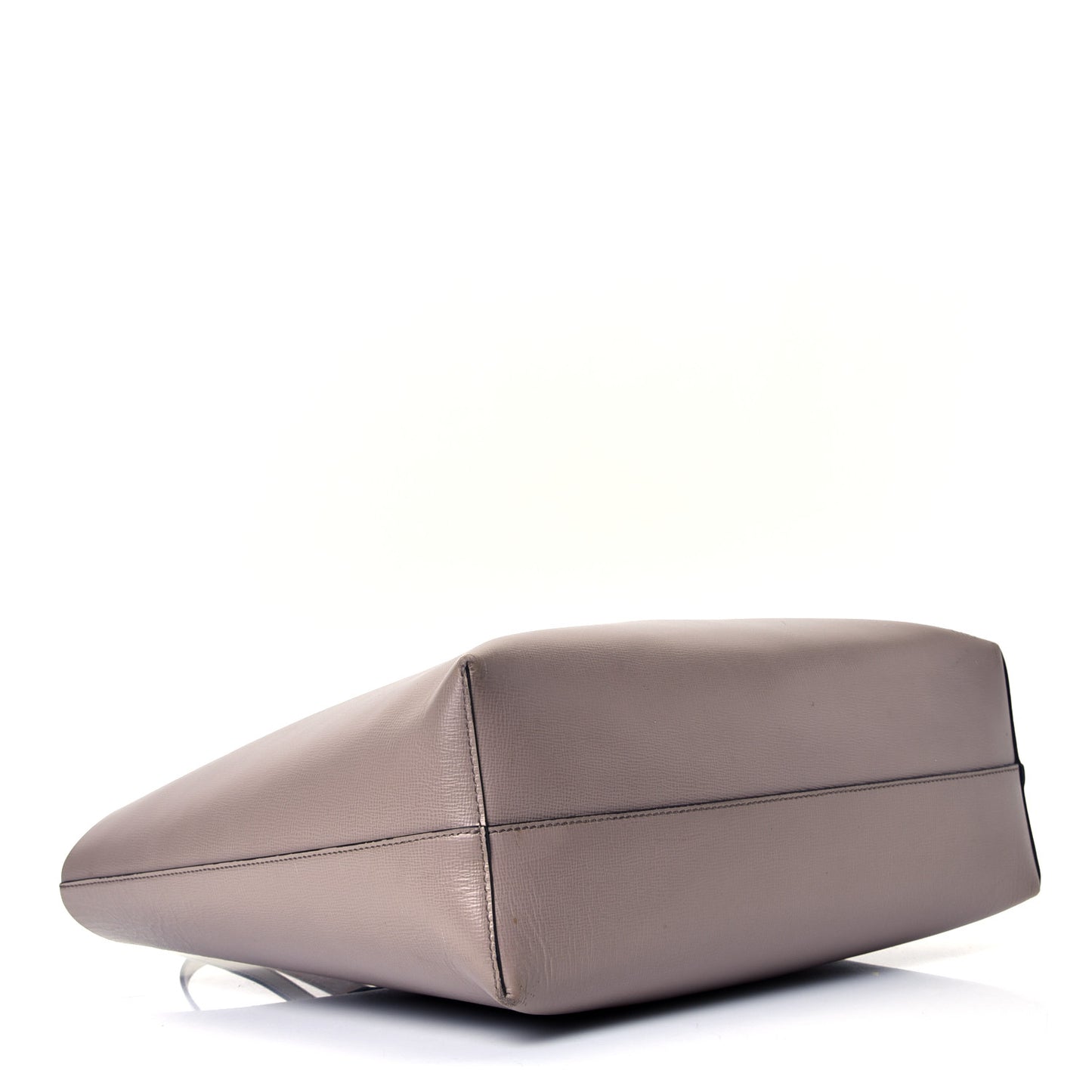 Grained Calfskin Small T Tote Taupe