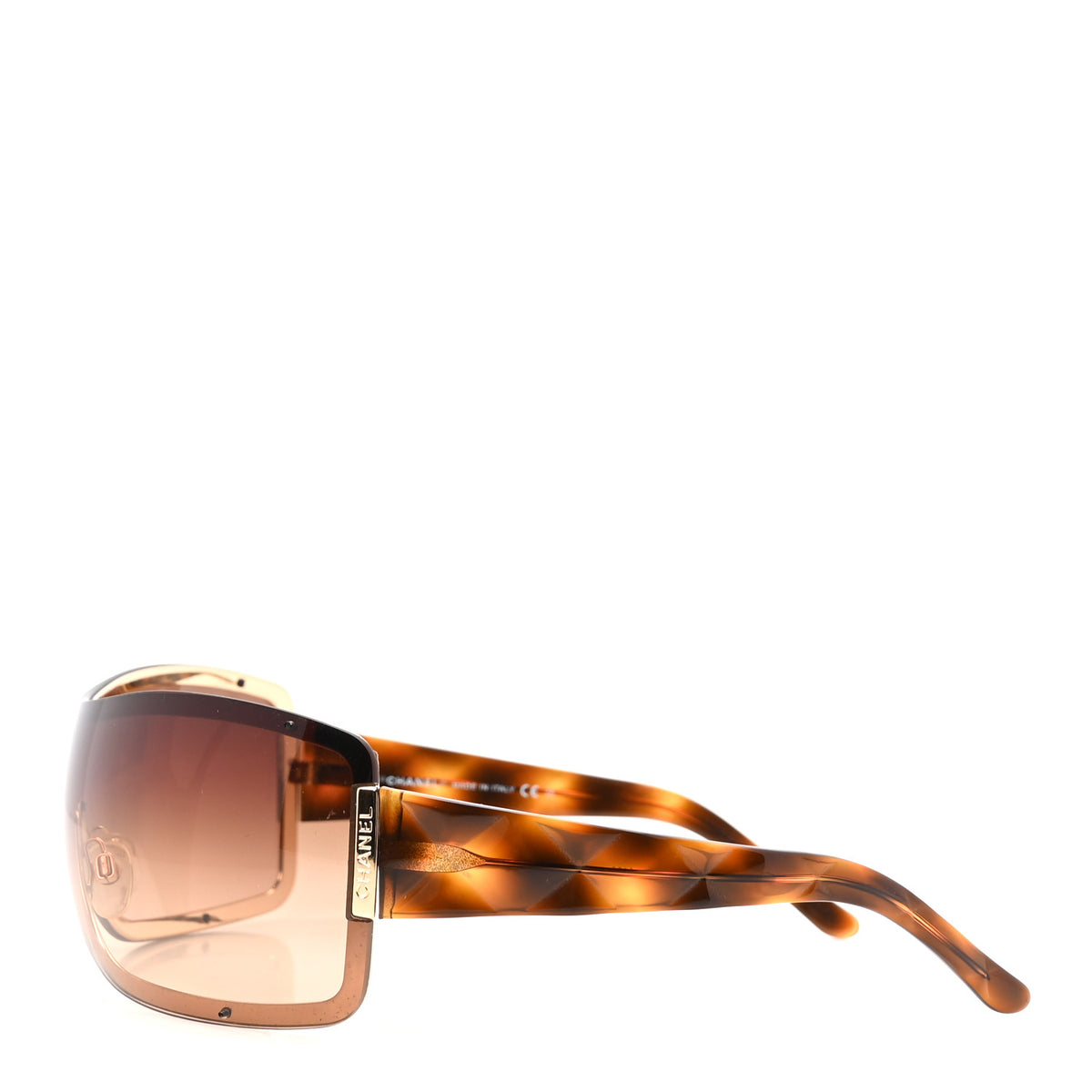 Chanel Quilted Shield Sunglasses 4126 Tortoise 3 of 7