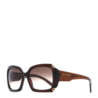 Louis Vuitton Hortensia Cat Eye Sunglasses Z0366W Brown Glitter 1 of 7