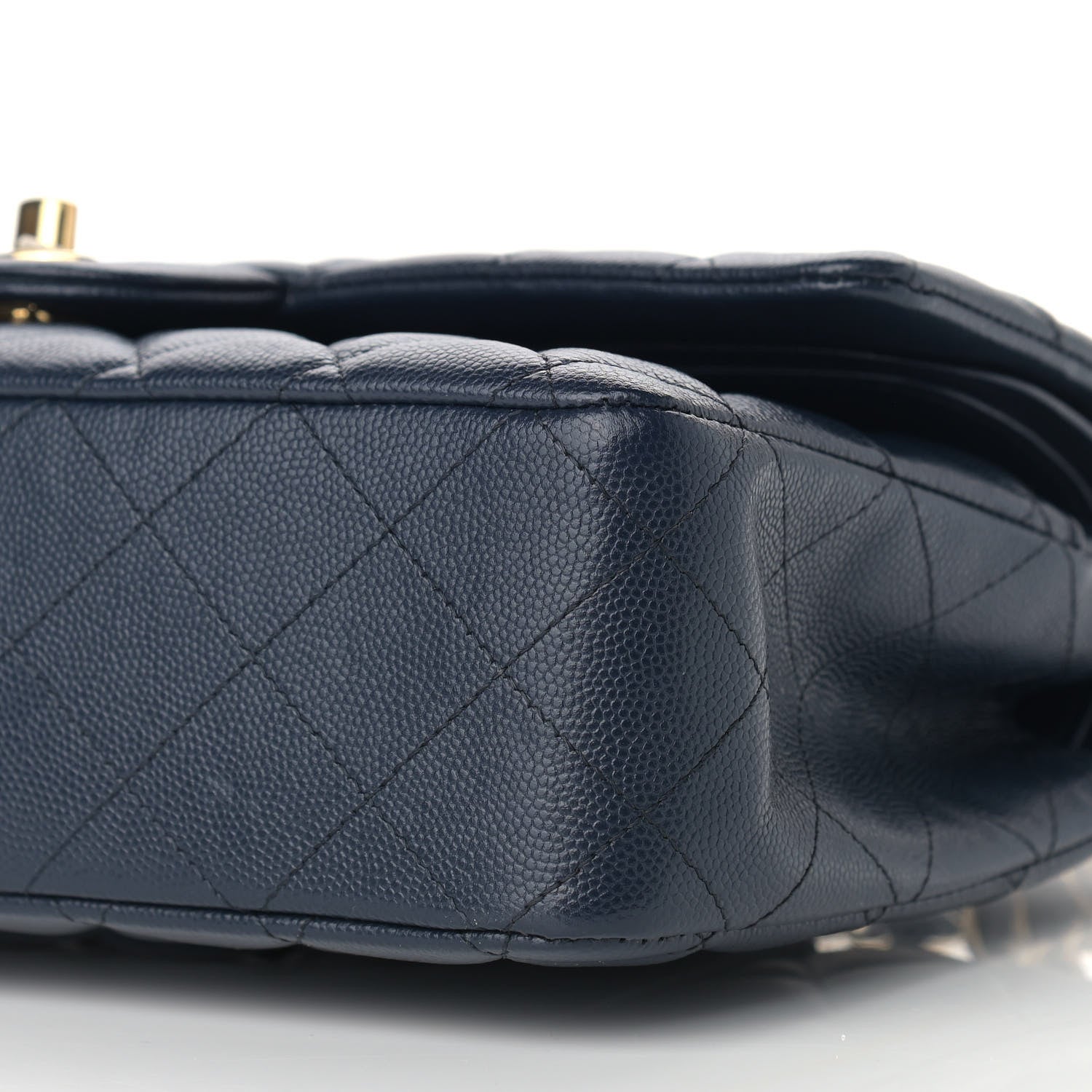 Chanel Caviar Quilted Medium Double Flap Navy 8 of 13