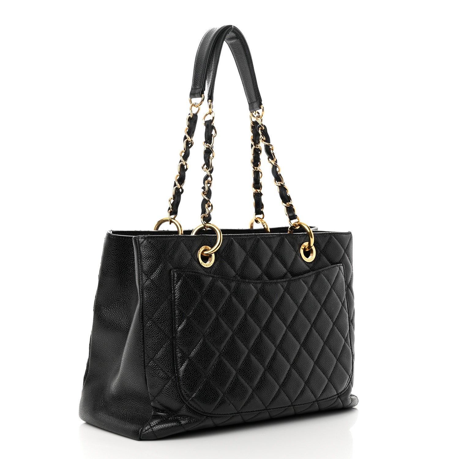 Chanel Caviar Quilted Grand Shopping Tote GST Black 3 of 15