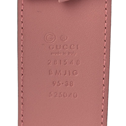 Gucci Soft Microguccissima Margaux Calfskin Belt 95 38 Soft Pink 3 of 4