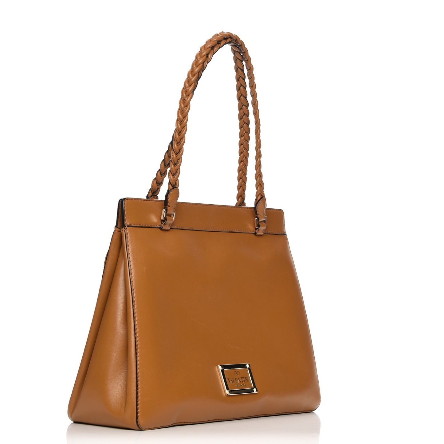 Vitello Lace Demetra Satchel Cognac
