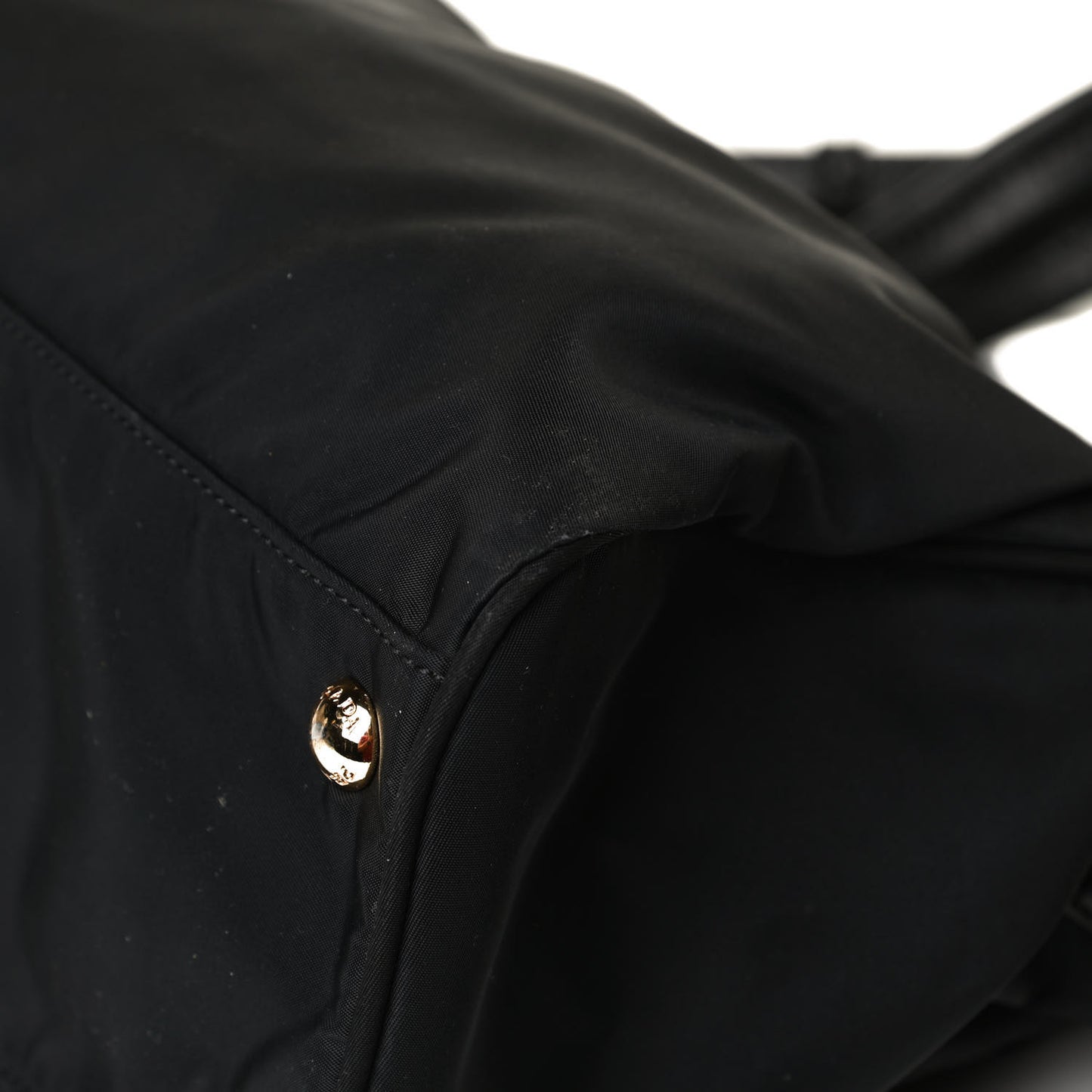 Nylon Soft Calfskin Tote Black