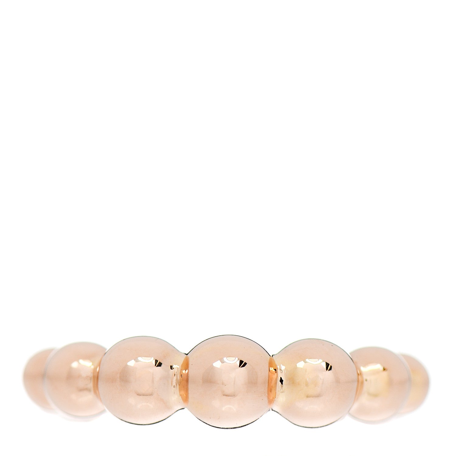 Van Cleef & Arpels 18K Rose Gold Perlee Pearls of Gold Variation Ring 53 6.5 1 of 6