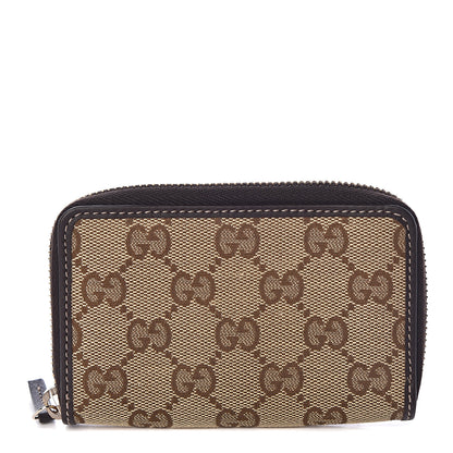 Gucci Monogram Zip Around Card Case Brown 1 of 7