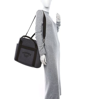Hermes Felt Sac De Pansage Groom Bag Acier 2 of 8