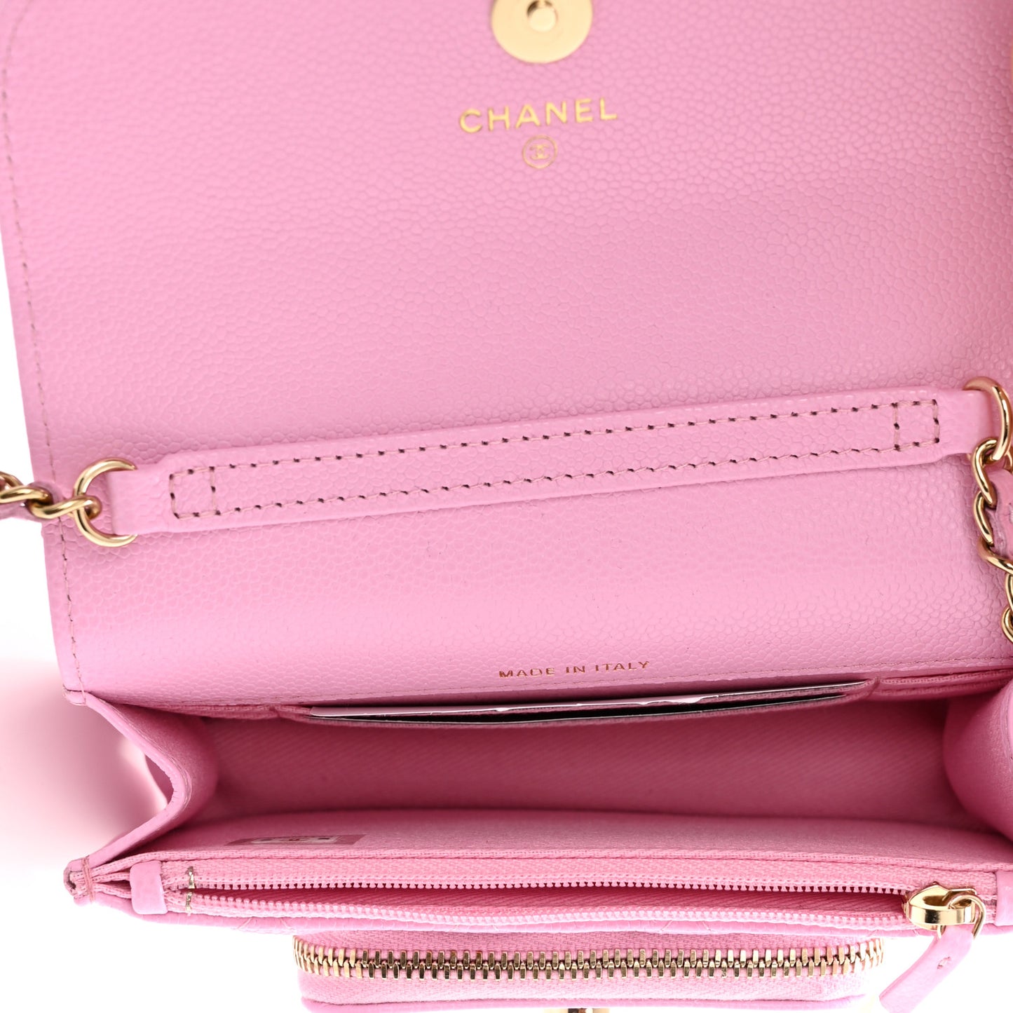 Caviar Quilted Business Affinity Clutch With Chain Flap Lilac