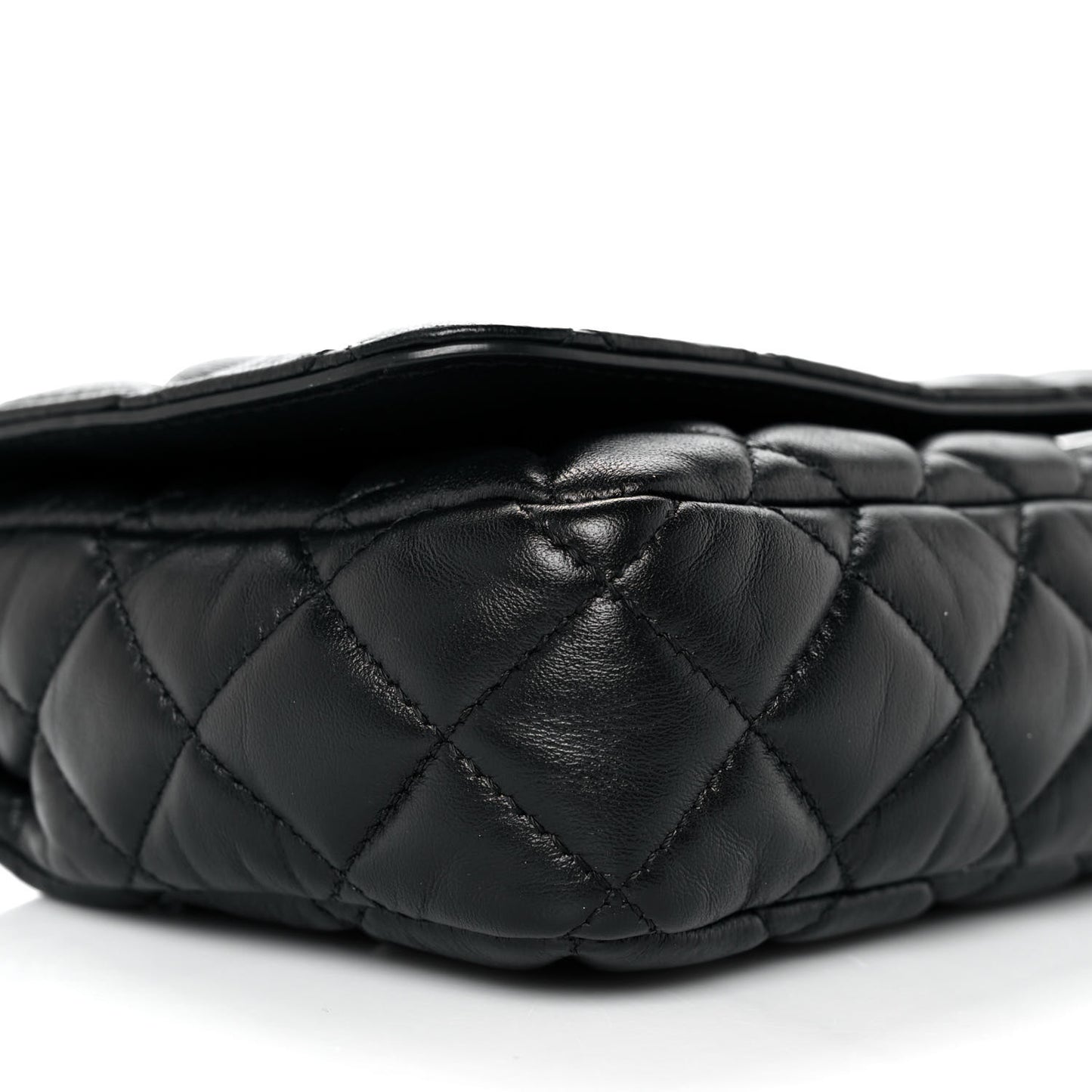 Nappa Quilted Small Medusa Chain Crossbody Black