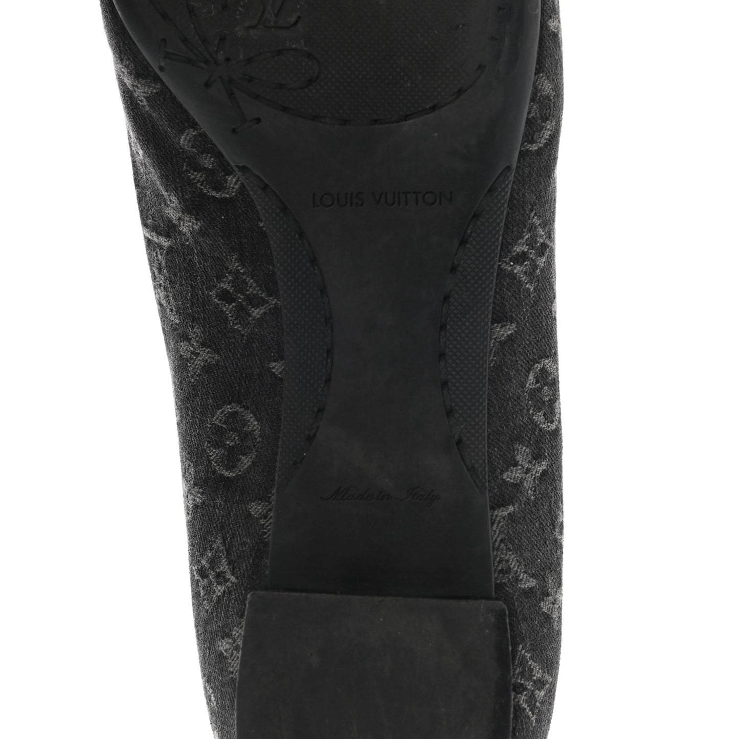 Denim Monogram Ballerina Flats 36.5 Black
