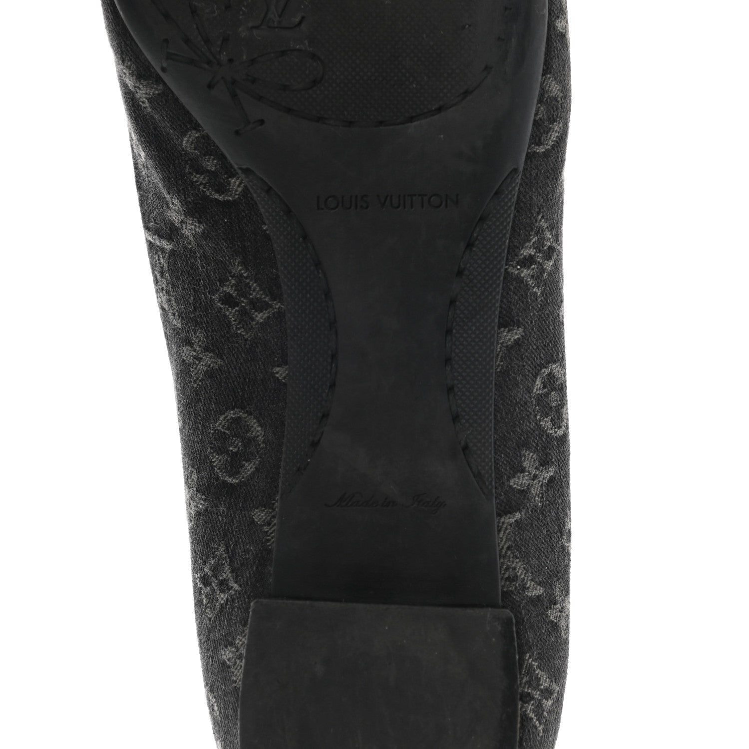 Louis Vuitton Denim Monogram Ballerina Flats 36.5 Black 6 of 12