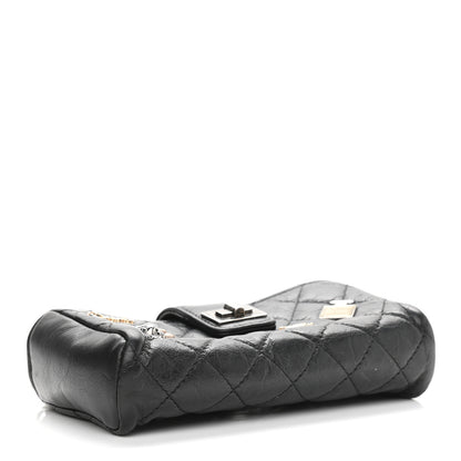 Chanel Aged Calfskin Lucky Charms 2.55 Reissue Mini Clutch With Chain Black 4 of 14