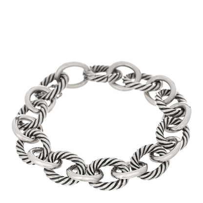 David Yurman Sterling Silver 12mm Large Oval Link Bracelet 1 of 3
