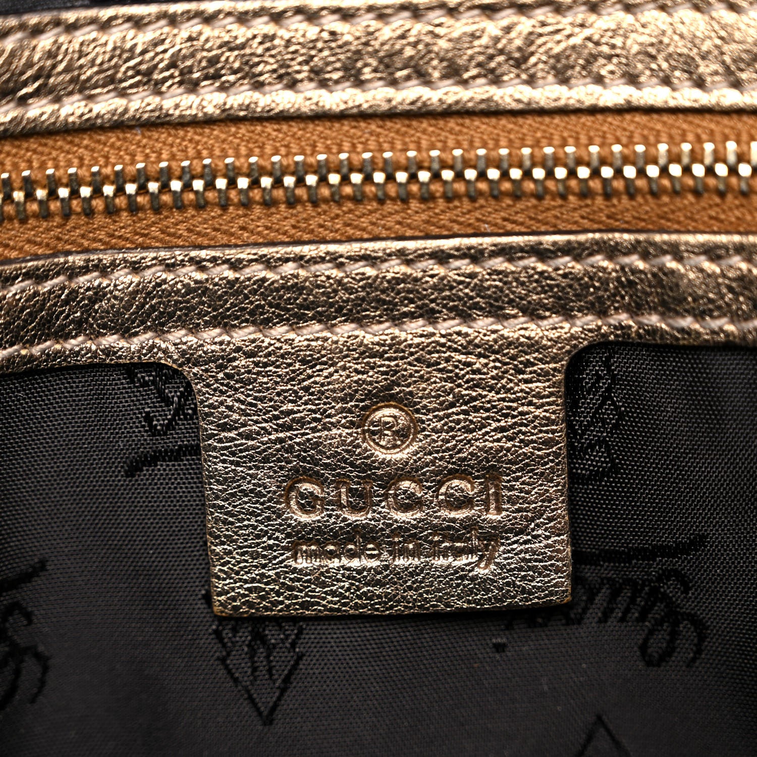 Gucci Crystal Monogram Medium Indy Top Handle Bag Gold 5 of 15