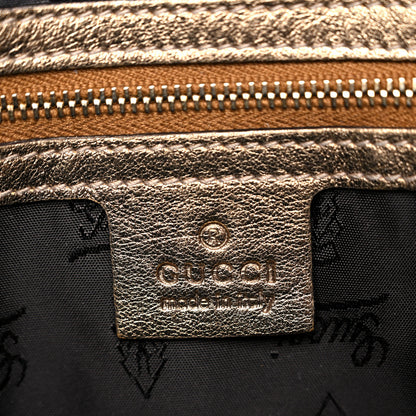 Gucci Crystal Monogram Medium Indy Top Handle Bag Gold 5 of 15