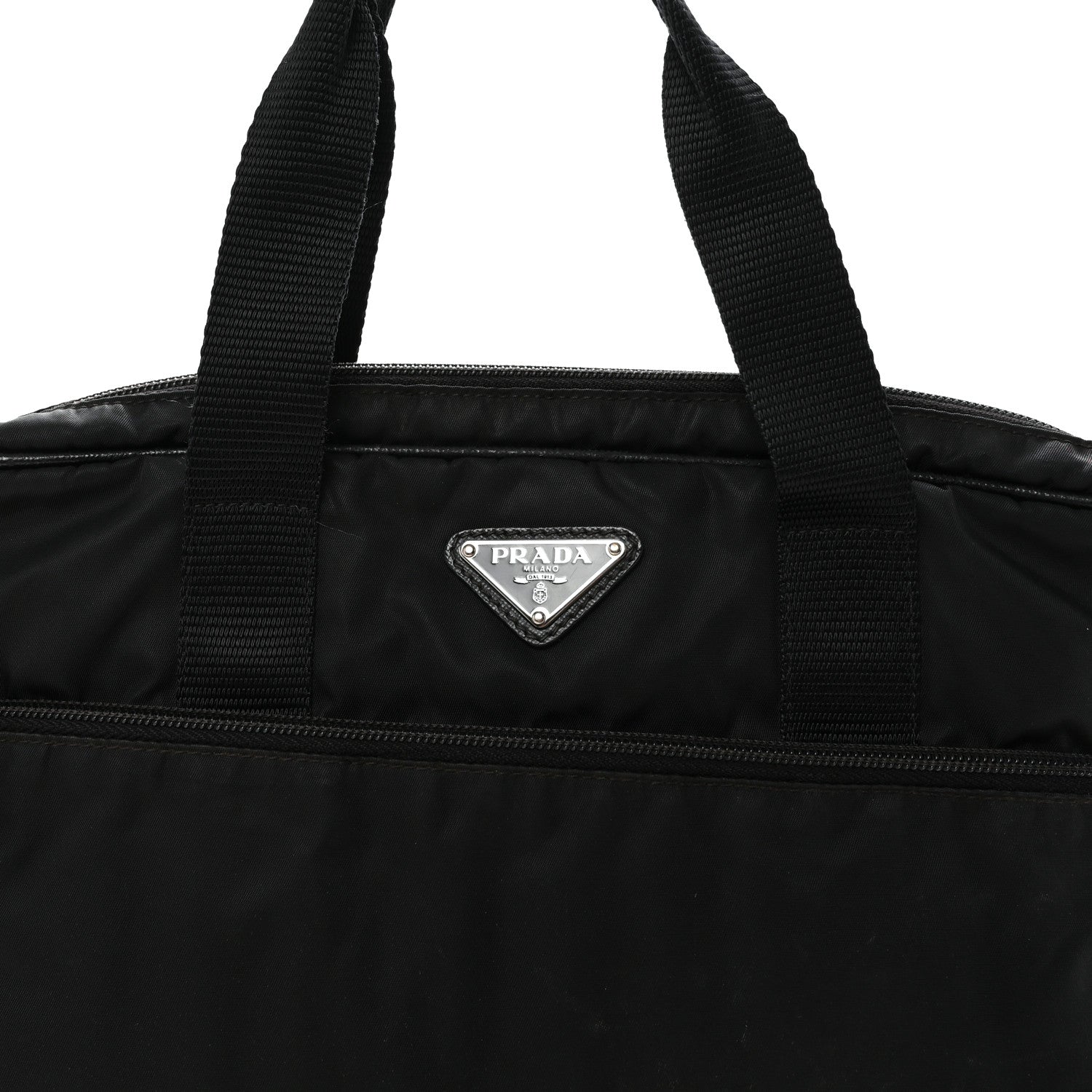 Prada Saffiano Tessuto Nylon Small Briefcase Black 1844612