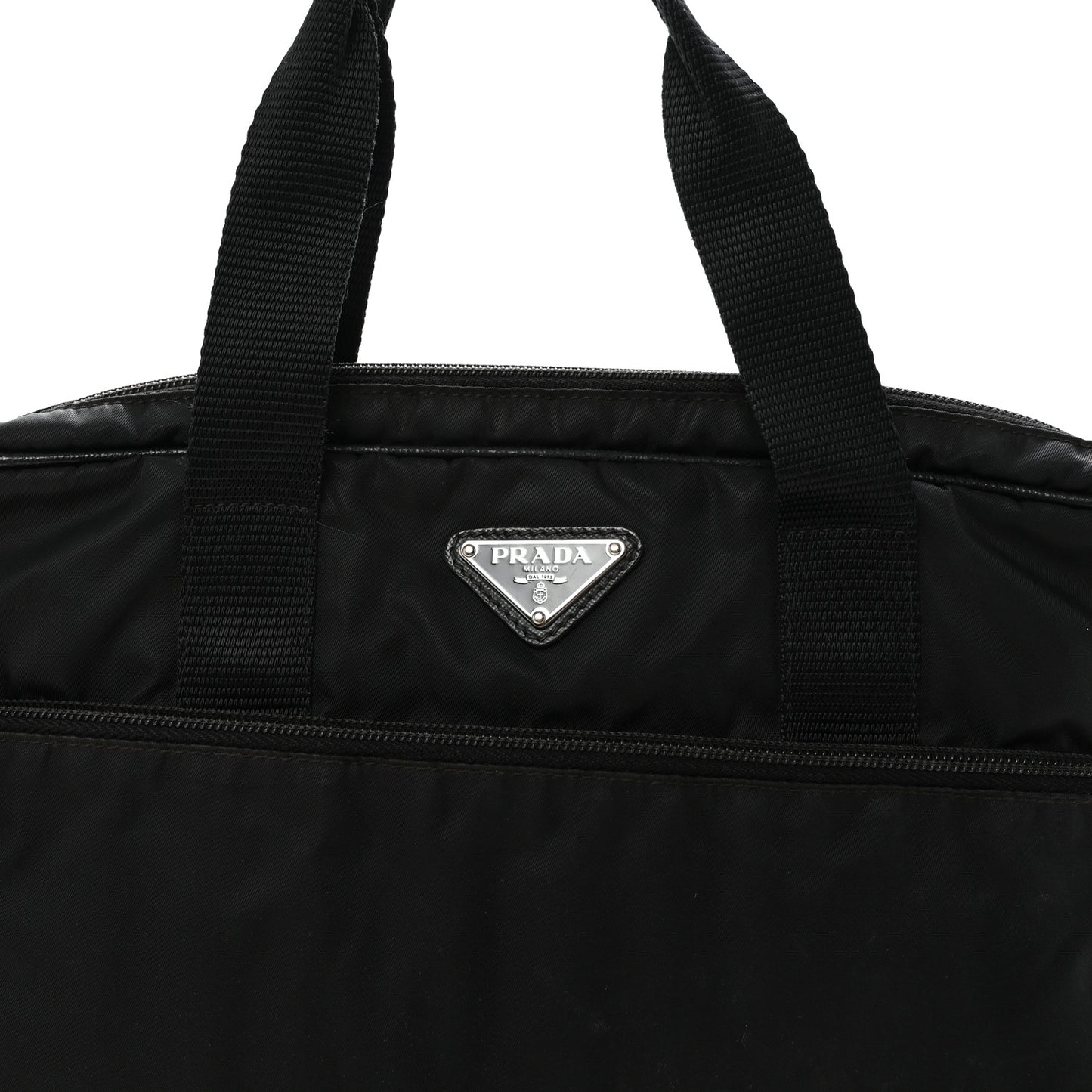 Saffiano Tessuto Nylon Small Briefcase Black