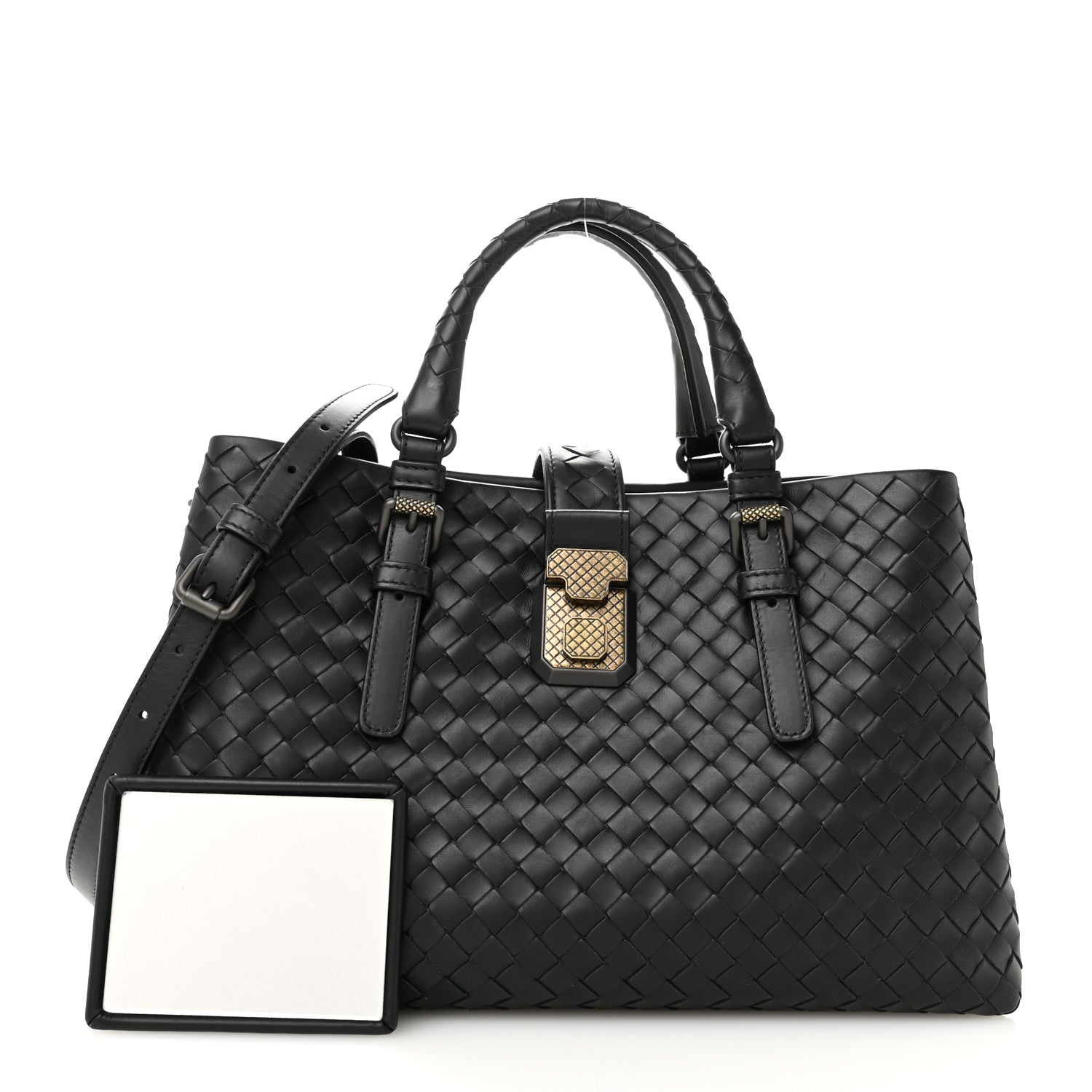 Bottega Veneta Nappa Intrecciato Medium Roma Tote Black 3 of 11