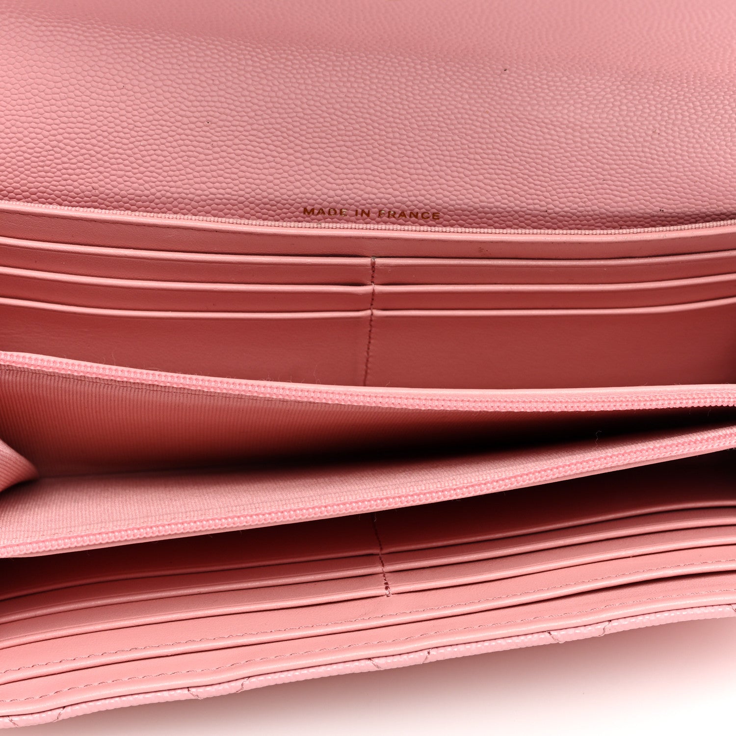 Chanel Caviar Quilted Large Gusset Flap Wallet Pink 5 of 8
