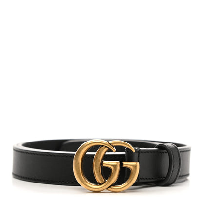 Gucci Calfskin Double G 20mm Belt 70 28 Black 1 of 5