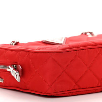 Prada Nylon Tessuto Impuntu Quilted Crossbody Bag Rosso 9 of 12