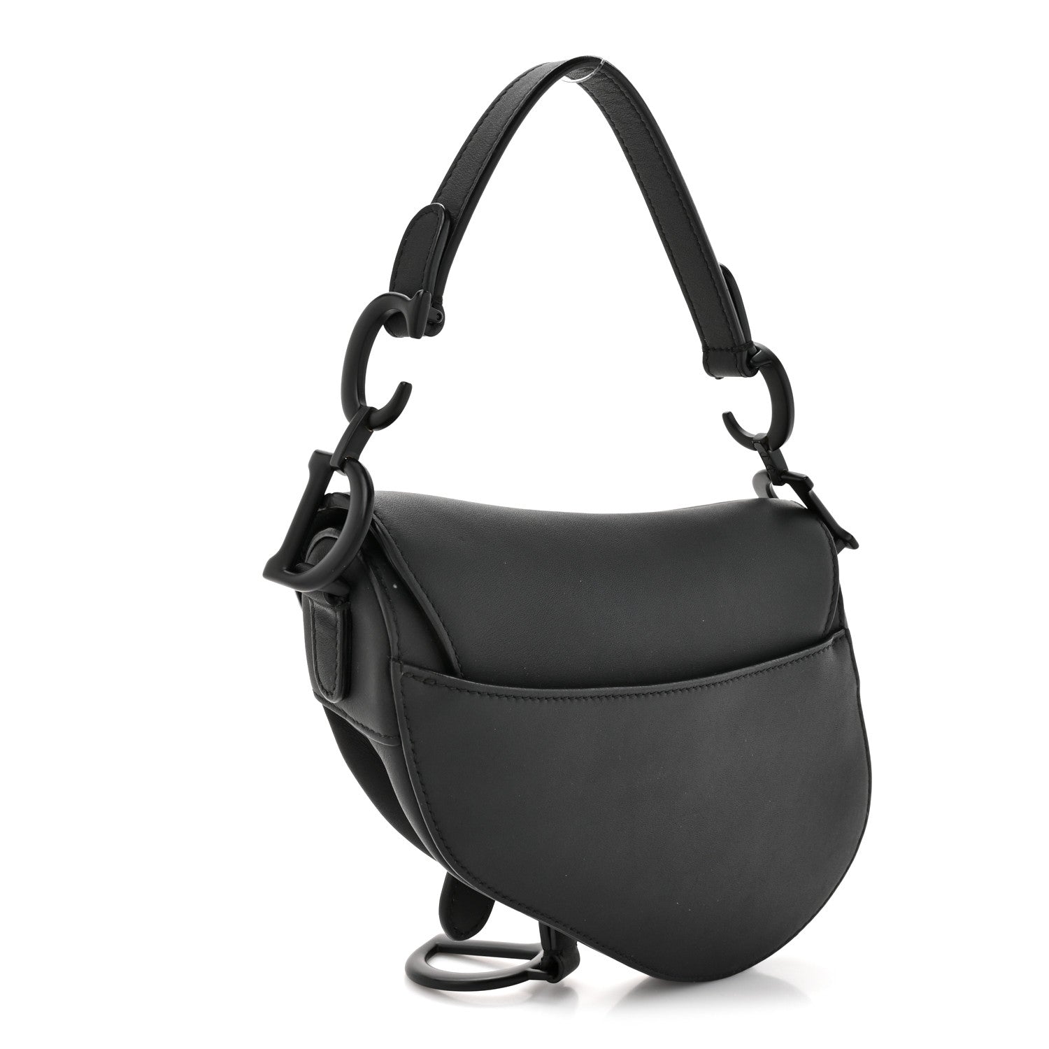Christian Dior Ultra Matte Calfskin Mini Saddle Bag Black 3 of 10