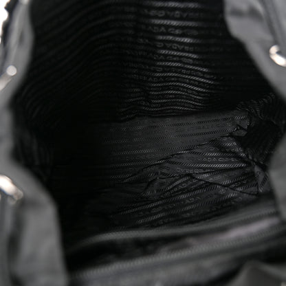 Prada Tessuto Nylon Saffiano Medium Backpack Black 5 of 10
